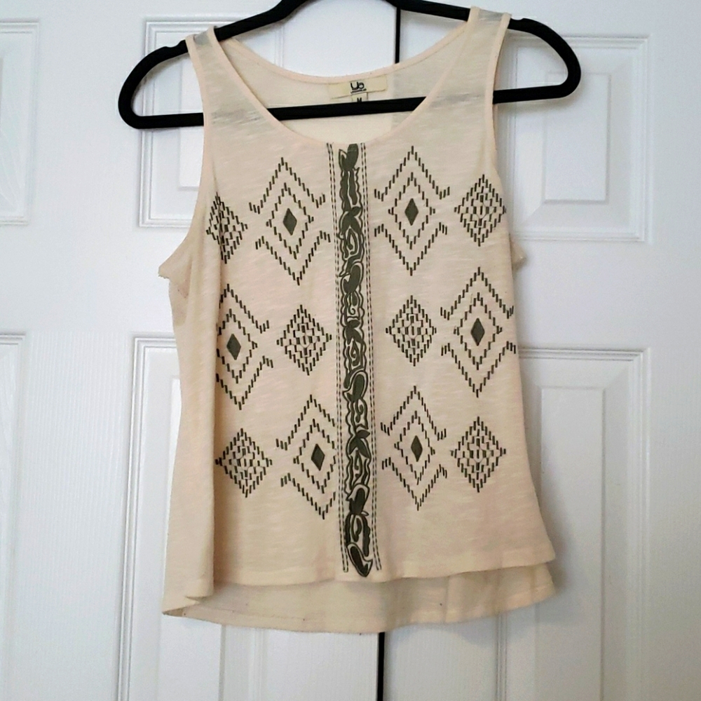Flowy Tribal Embroidered Tank Top